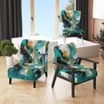 thumbnail image 1 of Designart "Cubist Kaleidoscope Teal Yellow Fusion" Chaise d'Appoint Rembourrée Teal Cubism - Fauteuil Moderne pour Salon, 1 of 7