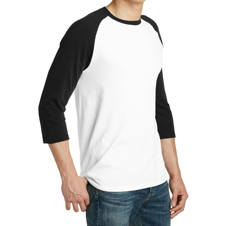 3/4 sleeve raglan shirt Black/White | Rise Nonprofit