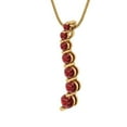thumbnail image 2 of 0.48 ct Brilliant Round Cut Natural Garnet 14k Yellow hypoallergenic Solid gold Designer Everyday Affordable Dainty Necklace Pendant with 18" Chain, 2 of 6