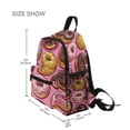 thumbnail image 3 of FORMRS School Backpack with Front Zippered Pocket 12" Student Travel Daypack, Cute Doughnuts Pattern, 3 of 6