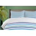thumbnail image 4 of Ambesonne Harbour Stripe Duvet Cover Sets, Brushstrokes Art, 2-King, Royal Blue Seafoam, 4 of 7