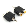 thumbnail image 2 of Emoshayoga 3.5mm Male to Dual RCA Female Adapter, Audio Adapter, Stereo Jack Socket to 2 for RCA Plug Female Mono Audio Extension Adapter, 2 of 5