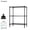 Black, variant on XF XINFENG 3-Tier Adjustable Metal Shelves: 23"W x 13.2"D x 30.2"H, 450 lb Total Capacity, 150 lb Per Shelf, Chrome