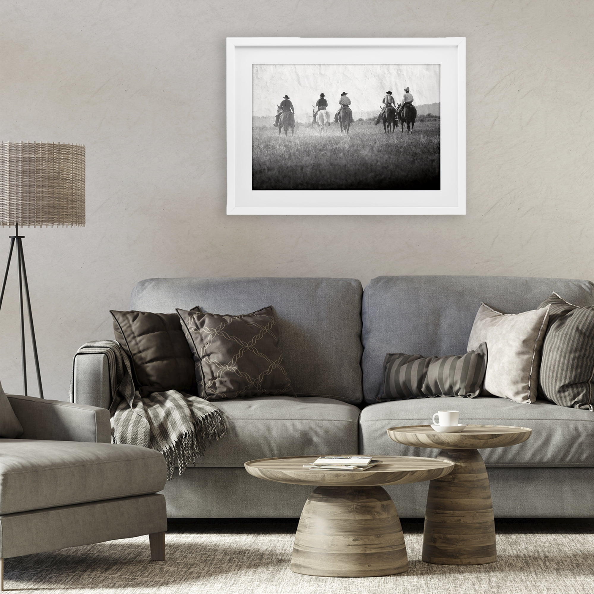 Stupell Industries Riding Toward The Horizon White Framed Print Under Glass, design by Superstock