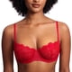 thumbnail image 2 of Sostén DOBREVA de Encaje Push Up Talla Grande Transparente 38D Rojo, 2 of 4
