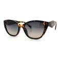 thumbnail image 4 of Womens Oversized Cat Eye Retro Fashion Geometric Bevel Arm Sunglasses Tortoise - Smoke, 4 of 8