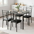 thumbnail image 1 of 5Pcs Kitchen Dining Room Table Chair Set for Small Space, Indoor Modern Dinette Set for 4, Square Dinner Table Set for Dinette, Breakfast (Grey), 1 of 8
