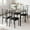 Grey, variant on Dining Table for 4, Small Table and Chairs Set of 4, Dinette Set for 4, Square Dinner Table Set, 3Pcs Kitchen & Dining Room Sets for Small Space (Black, Dining Table with 4 Chairs)