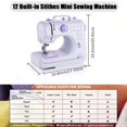 thumbnail image 3 of BotaniNest Mini Sewing Machine For Home Use Portable Sewing Machine With 42Pcs Accessories 7.2W Power Control Foot Pedal 110 240V Universal Voltage Smart Sewing Tool, 3 of 7