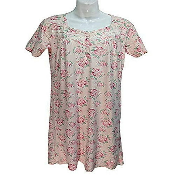 Sutton Industries Womens Short Sleeve Long Nightgowns Soft Lightweight Sleepwear Nightshirt Loungewear