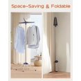 thumbnail image 3 of Clothes Drying Rack Foldable, 59 inch Tripod Laundry Drying Rack Indoor with Rotating Clothes Rail for 27 Pieces of Clothes, Space Saving, Blue and Silver CDR001Q01, 3 of 8