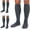 02 Gray/Gray/Gray, variant on Compression Socks for Women and Men 3 Pairs 20-30 mmHg Knee High Christmas Compression Stockings Circulation Best for Running Athletic Nurses