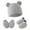 Gray, variant on LZHGirlshop 3 Pieces Newborn Solid Color Hat Mittens Sock Set No Scratch Gloves for 0-12 Months Boy Girl,Purple,One Size