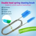 thumbnail image 4 of Aquarium Cleaning Brush for Water Hose Lily Pipe Air Tube Stainless Steel Flexible Bent Tube Double Head Brush Fish Tank cleaner, 4 of 10