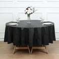 thumbnail image 2 of BalsaCircle 84" Black Round Disposable Plastic Tablecloth Table Affordable Cheap Picnic, 2 of 4
