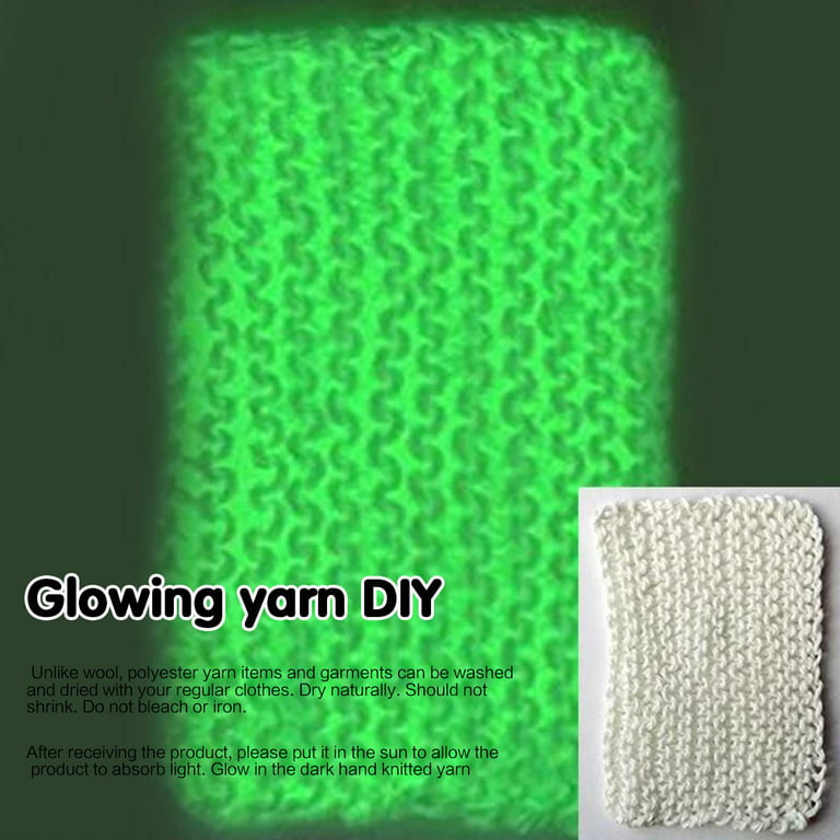  Glow in The Dark Yarn, 3 Rolls DIY Glow Yarn, Glow in The Dark  Yarn for Crochet, Glow Yarn for Knitting, Crocheting, Crafts Sewing  Beginners (Blue,1 Rolls)