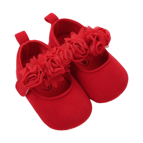 LABSERRON 1 Pair Shoes Kids Red Cotton Breathable for Girls Dance Practice and Performance