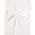 thumbnail image 3 of Conjunto de pijama de 3 piezas para mujer, camiseta de punto acanalado, pantalones cortos, ropa de dormir suave con bata y cárdigan, 3 of 5