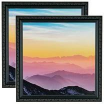 ArtToFrames 6" x 8" Black with Beads Picture Frame, 6x8 inch Black Wood Poster Frame (WOM-4625), 2 Pack