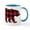 White/Blue Inside, variant on CafePress - Buffalo Plaid Bear - 11 oz Ceramic Mug - Novelty Coffee Tea Cup