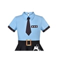 thumbnail image 4 of Girls Dress Halloween Pretend Police Uniform Necktie Short Sleeve 4 Years, 4 of 6