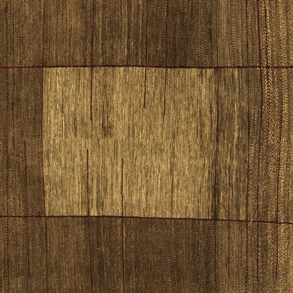 Ahgly Company Indoor Square Abstract Brown Contemporary Area Rugs, 7' Square