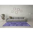 thumbnail image 3 of Ahgly Company Indoor Rectangle Abstract Blue Modern Area Rugs, 3' x 5', 3 of 4