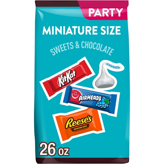 Hershey Miniatures Assorted Flavored Candy Party Pack, 26 oz