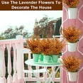 thumbnail image 5 of 20 Bundles Artificial Fall Flowers Outdoor Fall Decor Artificial Lavender Fake Plastic Plants UV Resistant Faux Plants Flowers Fall Autumn Thanksgiving Decorations Indoor Home Garden(Orange), 5 of 5