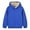 Blue, variant on Virmaxy Toddler Girls Boys Sherpa Hoodie Kids Solid Padded Thicken Hooded Sweatshirt Long Sleeve Robbie Cuffs Pullover Plush Blouse Fall Winter Trendy Versatile Warm Fleece Tops Gray 4T