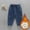 Blue, variant on HAOTAGS Mid Waist Denim Pans for Teens Lightweight Wide Leg Trousers Straight with Pockets Boy's Streetwear Blue 4 Years