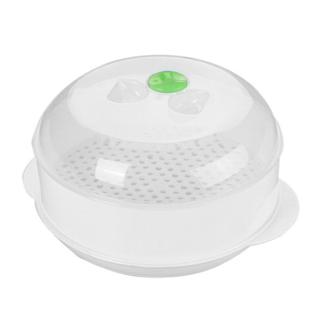 Cuiseur Vapeur en Plastique pour Micro-Ondes, Boîte de Rangement pour Aliments avec Couvercle