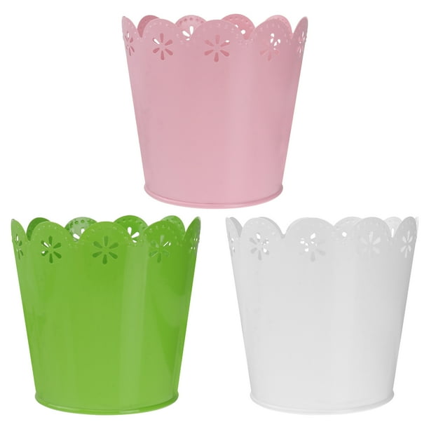KAKOWELY Maceta decorativa de hierro para plantas suculentas (3 unidades)