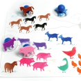 thumbnail image 4 of Juego de 10 animales de granja Giant Stampers READY 2 LEARN para niños, 4 of 7