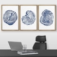 thumbnail image 2 of wall26 Framed Wall Art Print Set Blue and White Wood Grain Rings Nature Wilderness Digital Art Modern Art Rustic Scenic Colorful for Living Room, Bedroom, Office - 24"x36"x3 Natural, 2 of 5