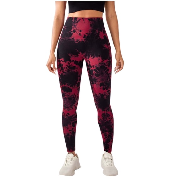 Jerdar Women's Fashionable High Waisted Tie Dye Leggings – Butt Lifting Yoga Summer Pants for Workout, Gym, Running & Casual Wear L