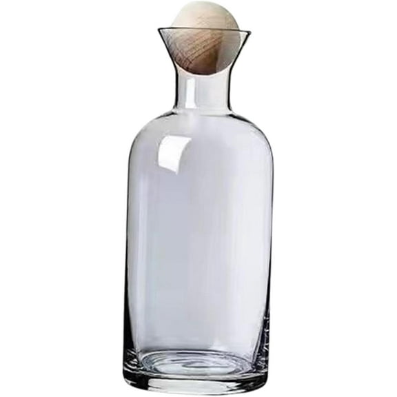 Liho Sleek Glass Water Jug 2L with Lid Elegant Design for Home Entertaining, Gray A605
