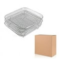 thumbnail image 1 of Chmadoxn Kitchen Gadgets, Kitchen Accessories, Kitchen Utensils, 304 Stainless Steel Three Layer Dehydration Rack Accessory Stackable Drying Rack With Elevated Corners And Clips Squares The Bracket, 1 of 3
