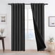 thumbnail image 5 of Cortinas opacas con barra – Cortinas que bloquean la luz y reducen el ruido para sala de estar, dormitorio y oficina en casa – Cortinas térmicas de poliéster suave con protección de la privacidad, 5 of 6