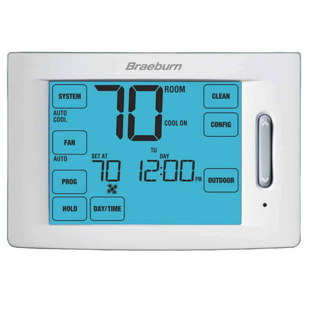 Braeburn- 6300 Touchscreen Hybrid Universal 7, 5-2 Day or Non-Programmable 4H / (Best Programmable Thermostat Under $100)