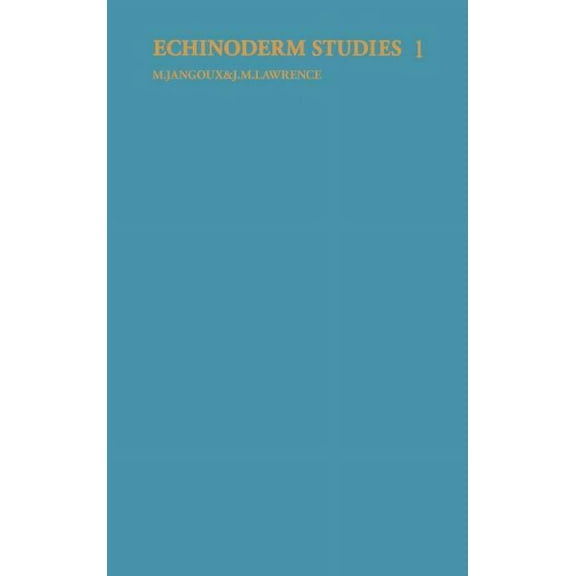 Echinoderm Studies Echinoderm studies 1 (1983), Book 1, (Hardcover)