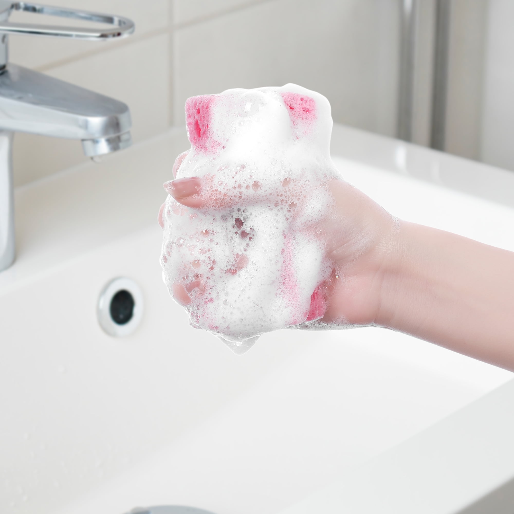 Unique Bargains 6 Pack Scrub Sponge Bulk Sponges Sponges Blue