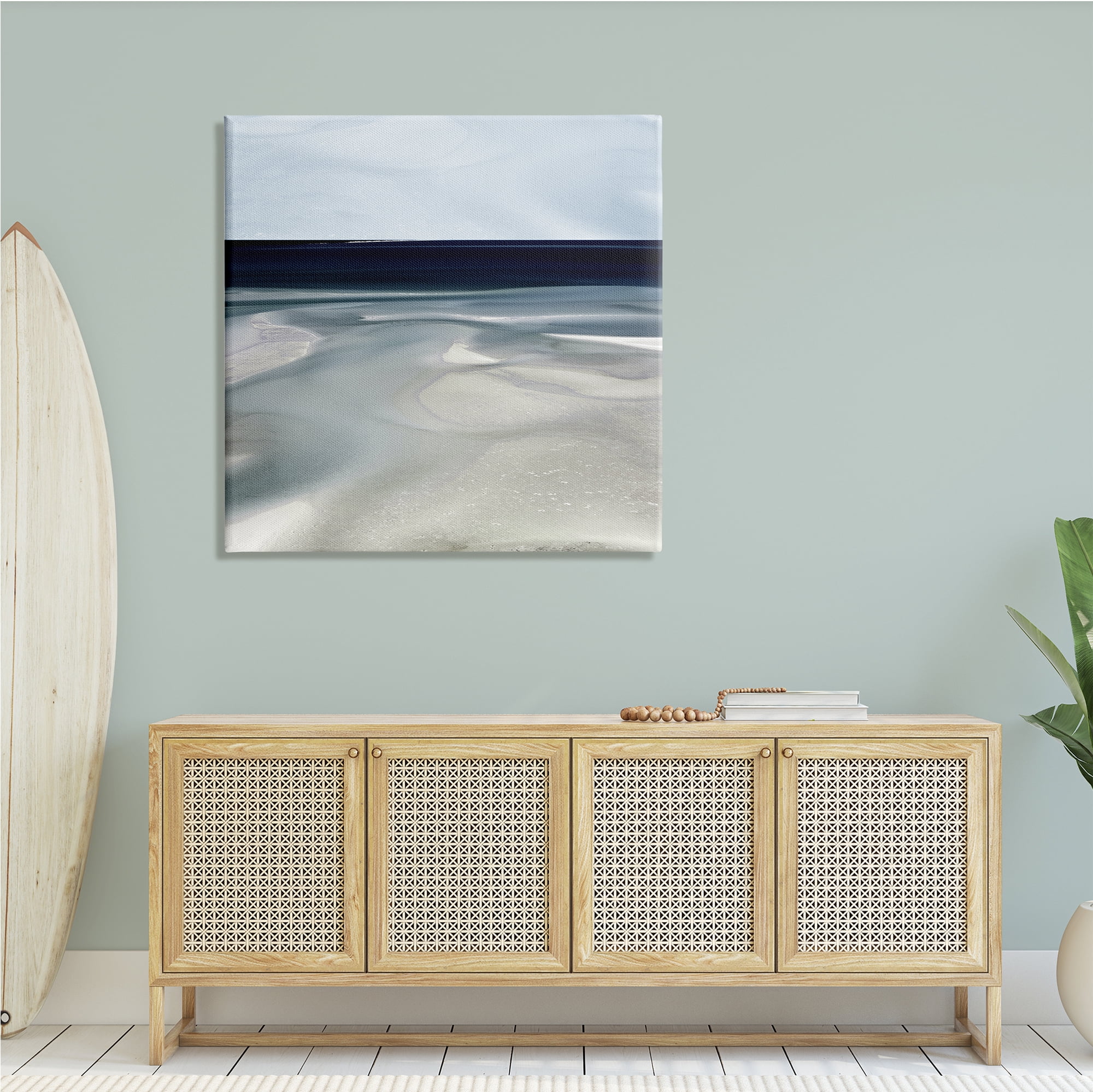 Stupell Indtries Abstract Shallow Beach Tide Water Movement Soft Blues,36 x 36,Design by Danita Delimont