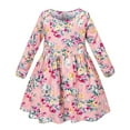 thumbnail image 2 of Esaierr 9M-8Y Kids Toddler Girls Dresses Baby Infant Long Sleeve Shirts Girls Fall Dress Little Girls Floral Skater Dresses Long Sleeve A-Line Dress, 2 of 7
