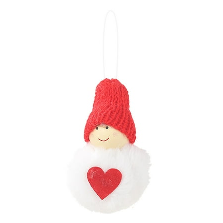 

NEGJ Christmas Angel Plush Ball Pendant Mini Snowman Pendant Doll Pendant Doll Handmade Accessories Christma