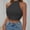Black, variant on Adjustable Strap Sleek Halter Tank Top Tie Neck Breathable Soft Stretch Fabric Slim Fit Lightweight Layering Piece For Summer Beach Nights Casual And Evening Wear White M