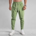 thumbnail image 4 of Wxolcjlv Men Leisure Pants Summer Fall Cotton Long Underwear Slim Zipper Ankle-Tied Leisure Sports Outdoor Casual Pants Running Daily Streetwear, 4 of 7