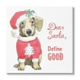 thumbnail image 3 of Dear Santa Define Good Humorous Dog Christmas Outfit Animals & Insects Graphic Art Gallery-Wrapped Canvas Print Wall Art, 3 of 5