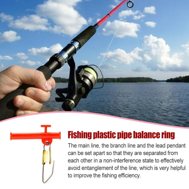 10 Pieces Fishing Snap String Hook Fish Release Clip Heavy-Duty Hooks  Bracket Tackle Accessories Equipment Large /Small Red/L（10pcs） 