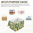 thumbnail image 6 of Yayeee Collapsible Cube Storage Bin with Lid Fabric Closet Decorative Basket with Handles, Orange Tree, 6 of 7